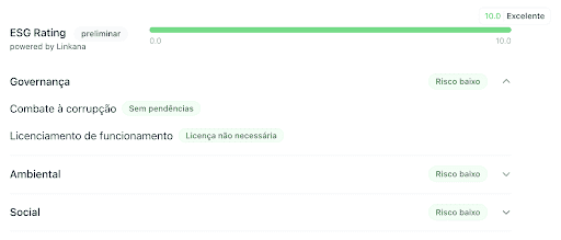 ferramenta consulta CNPJ ESG rating