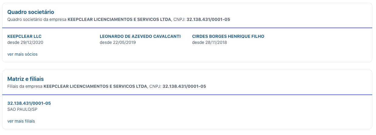exemplo de consulta de CNPJ