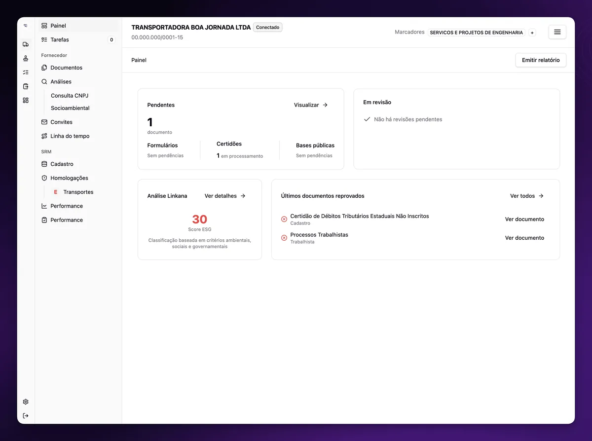 Dashboard Linkana